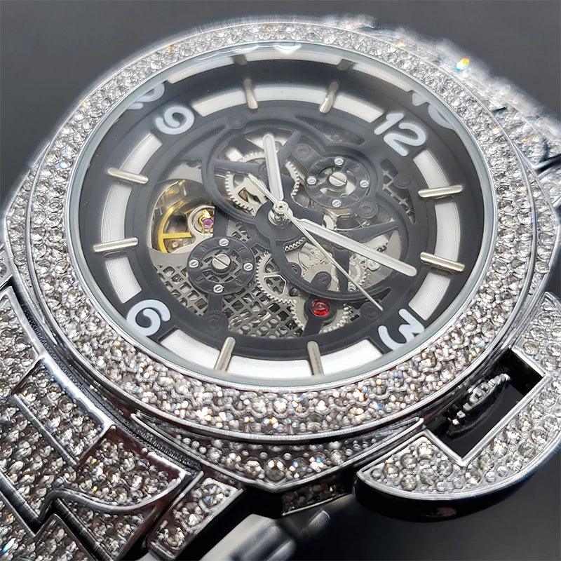 ICED OUT CHRYSALIS SKELETON WATCH