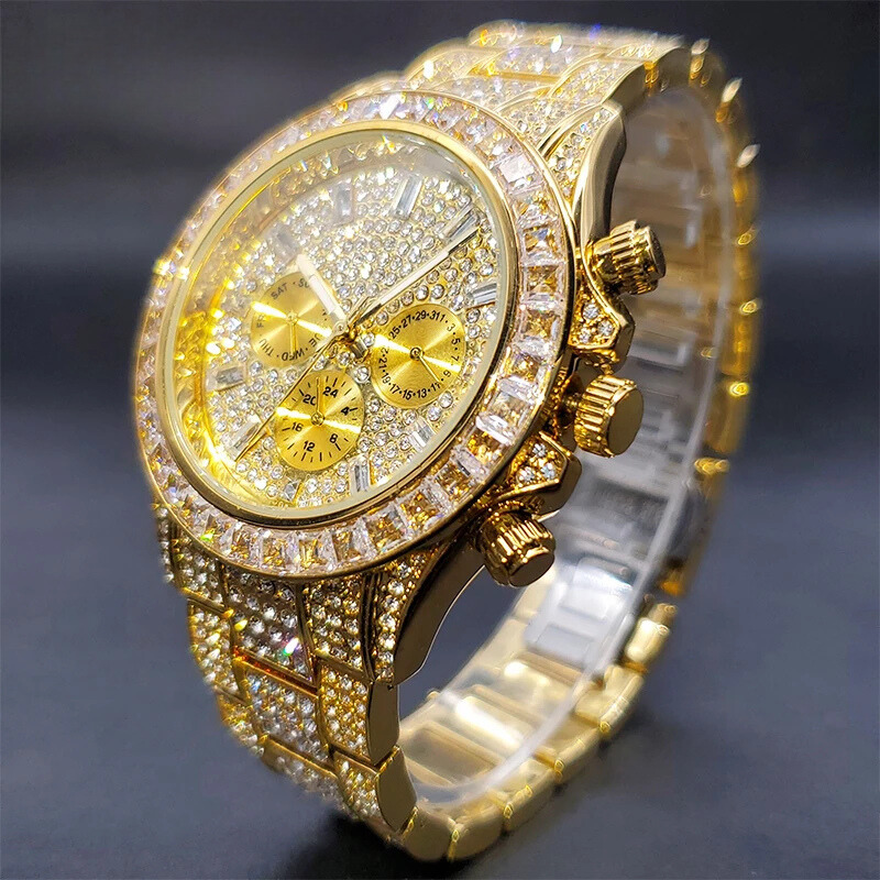ICED OUT CHRONOS BAGUETTE WATCH