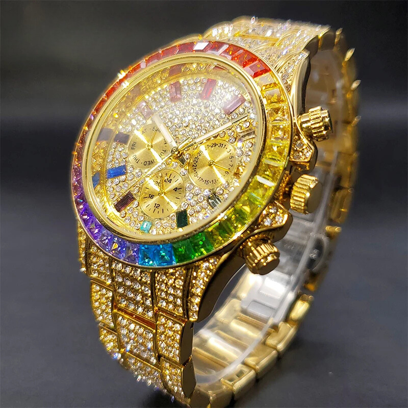 ICED OUT CHRONOS BAGUETTE WATCH