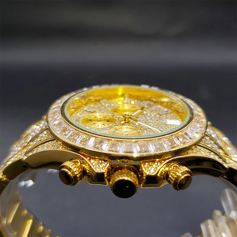 ICED OUT CHRONOS BAGUETTE WATCH
