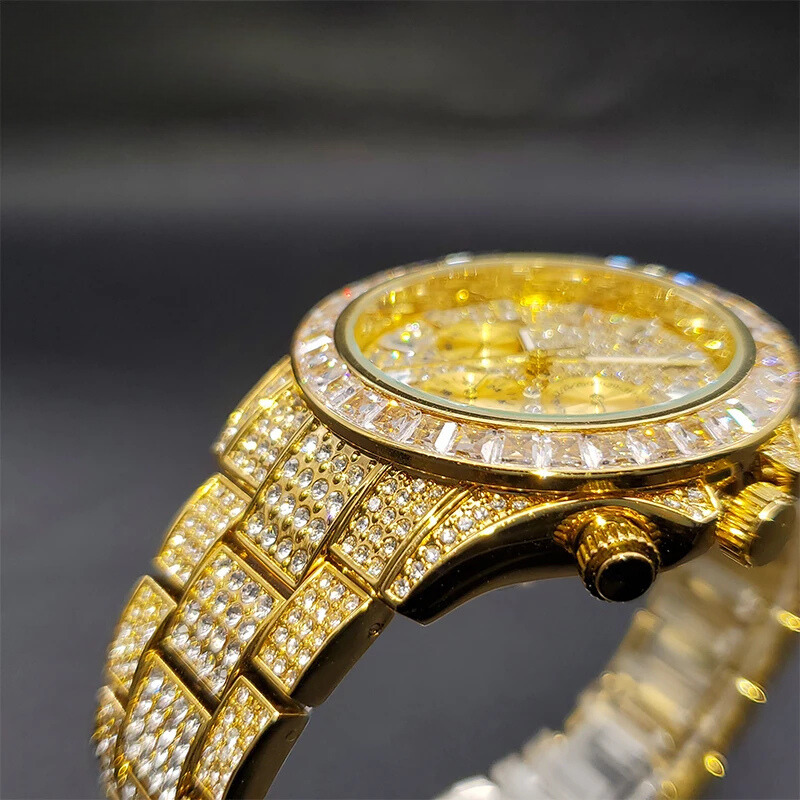 ICED OUT CHRONOS BAGUETTE WATCH