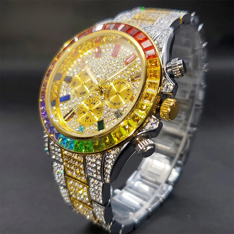 ICED OUT CHRONOS BAGUETTE WATCH