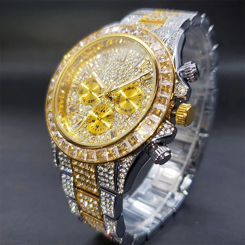 ICED OUT CHRONOS BAGUETTE WATCH