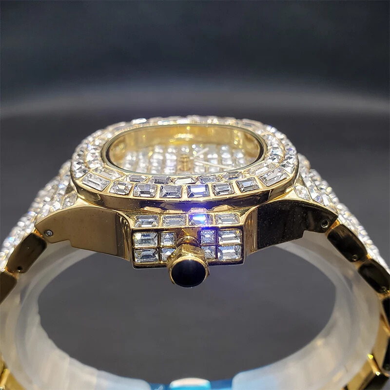 ICED OUT AQUILIS BAGUETTE WATCH