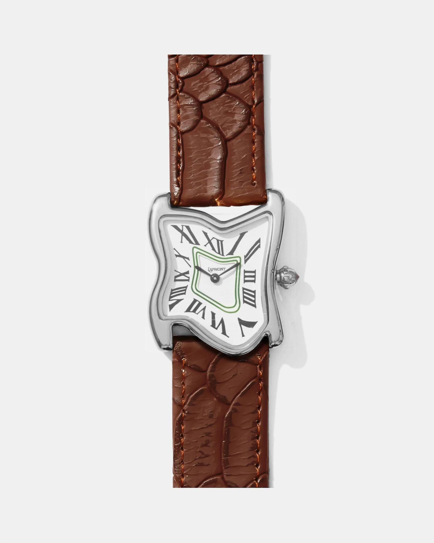 Square Melting Watch Silver Large