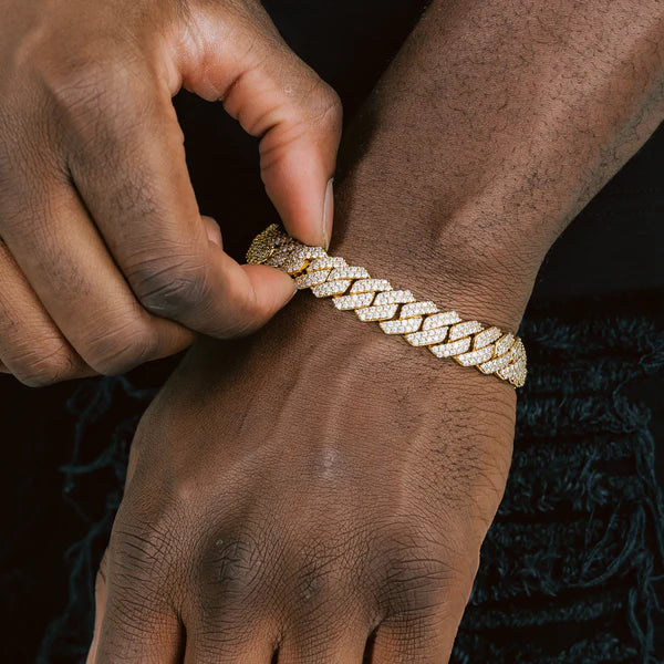 14MM ICED OUT CUBAN LINK BRACELET