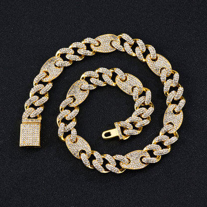 15MM ICED OUT PAPER CLIP CUBAN CHAIN