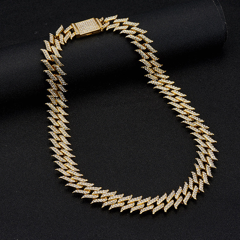 18MM ICED OUT JAGGED CUBAN CHAIN