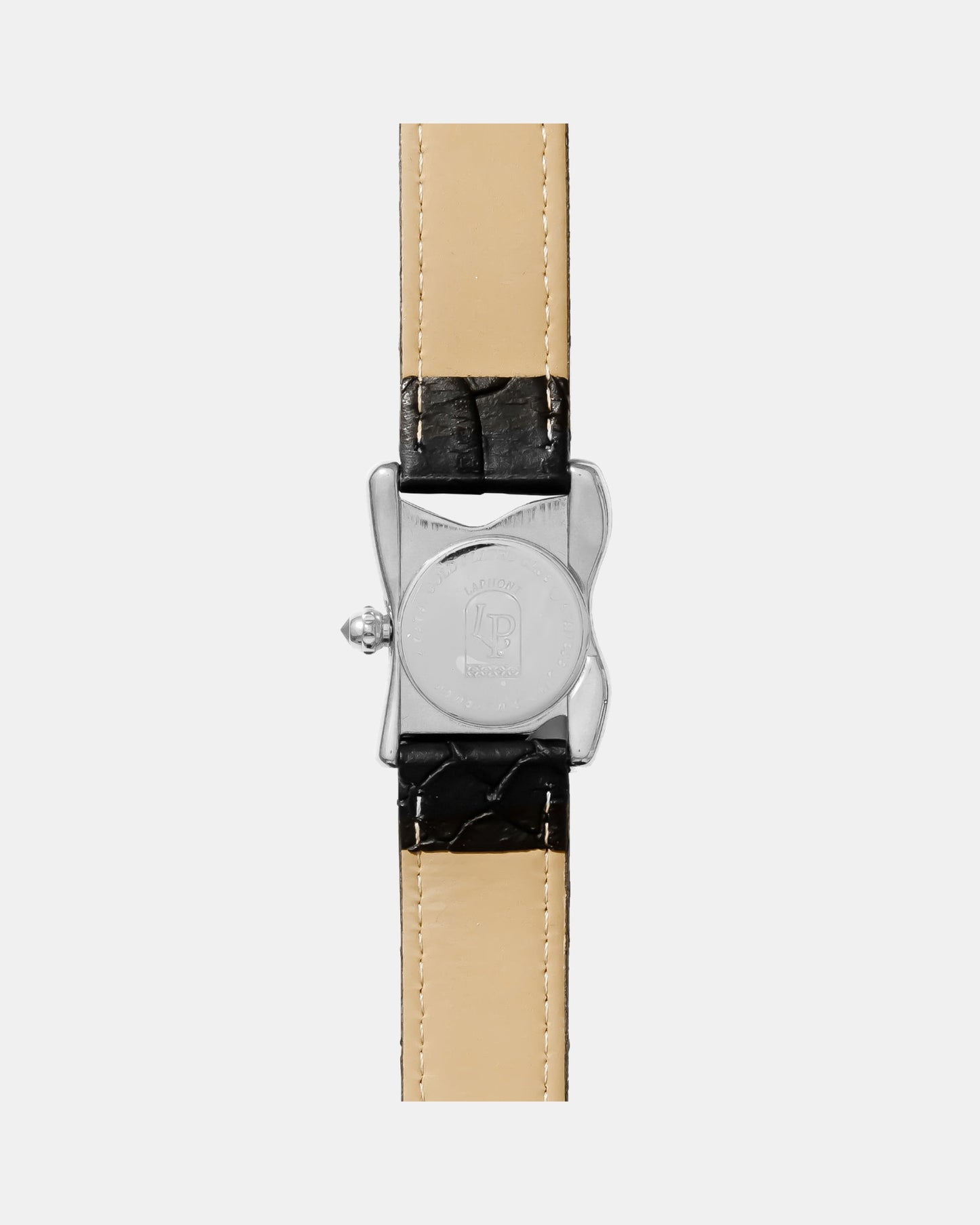 Square Melting Watch Silver Small Black Dial Edition