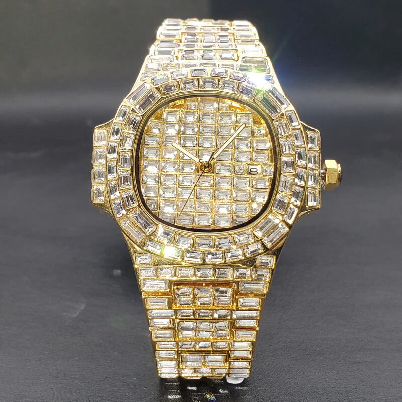 ICED OUT AQUILIS BAGUETTE WATCH