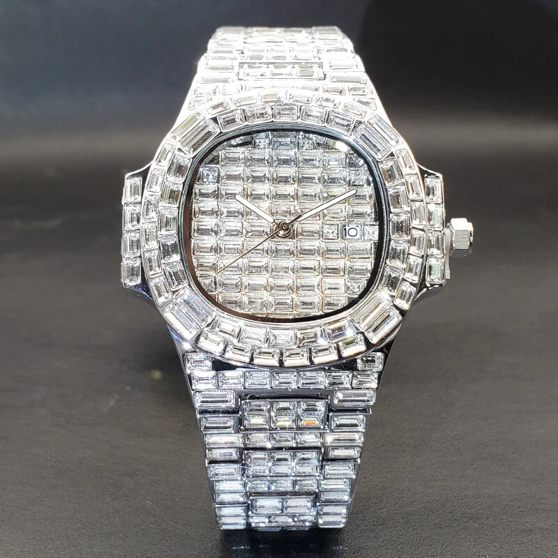 ICED OUT AQUILIS BAGUETTE WATCH