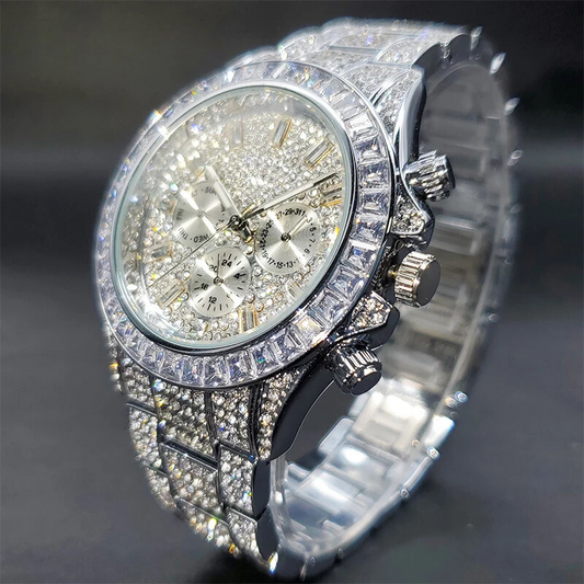 ICED OUT CHRONOS BAGUETTE WATCH