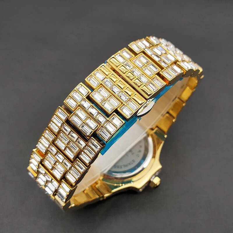 ICED OUT AQUILIS BAGUETTE WATCH