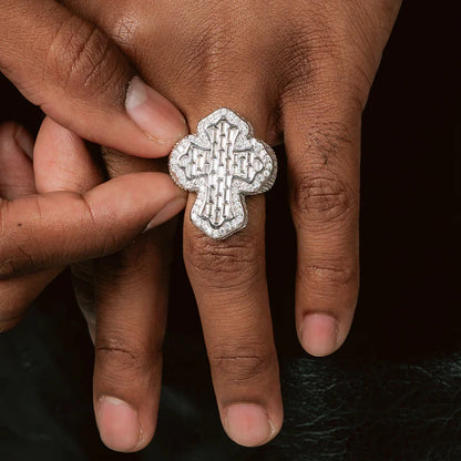 BAGUETTE CROSS RING